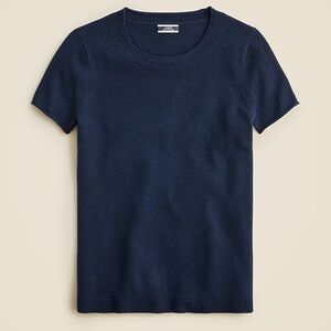 J crew short sleeve cashmere sweater- Navy Blue